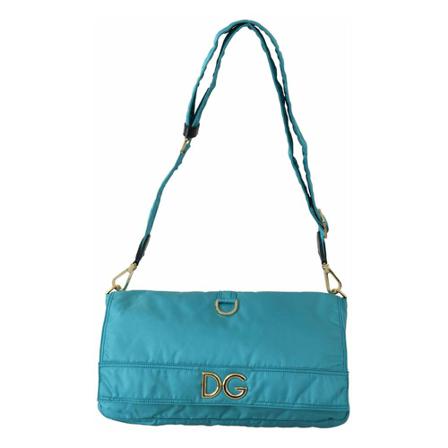 Dolce & Gabbana, Logo Funny Pack Shoulder Nylon Bag Blauw, Dames, Maat:ONE Size