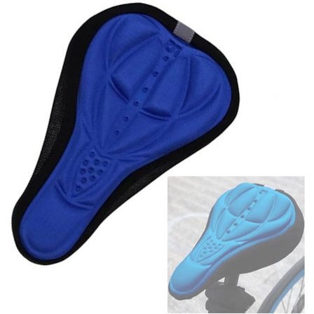 Cykel Sadel, Børnecykler Cykelsæde Pude, Drenge & Piger Sadelbetræk, Børn Cykel Sadel Polstret Sadel Gel Pude, Blå