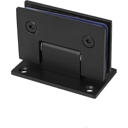 90 Graders Glassdørskap Skapmontering Klemme Glassdusjdører Hengselutskiftingsdeler Vegg Glass Grå (svart)