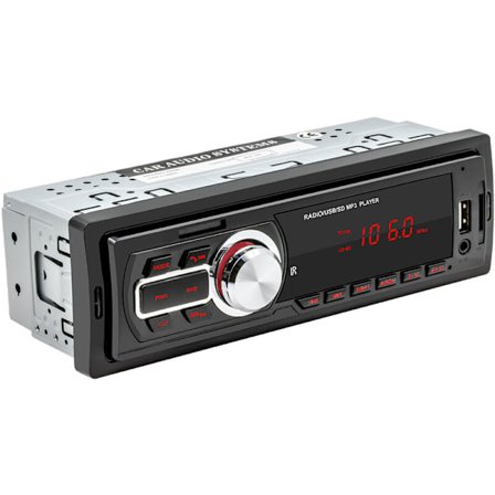 Bluetooth-autoradio 60W x 4 1 DIN -stereoradio med fjärrkontroll, stödjer MP3/USB/SD/TF/AUX/fil