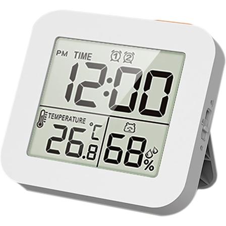 Indendørs digitalt termometer brusetimer med dobbelt alarm digitalt ur timer til badeværelse brusebad køkken undersøgelse med sammenklappeligt stativ 