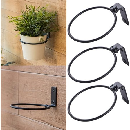 3x blomsterpotteholder blomsterpotteholder potteholder vægbeslag altanbeslag 13,5 x 11 x 6,5 cm