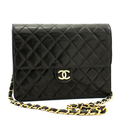 Chanel Vintage, Pre-owned Timeless Zwart, Dames, Maat:ONE Size,leer
