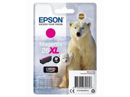 Epson 26XL - XL - magenta - original - blekkpatron