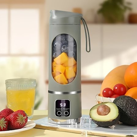USB Genopladelig Bærbar Blender og Håndholdt Juicer - Let at Rengøre, Perfekt til Smoothies, Milkshakes og Friske Frugtdrikke