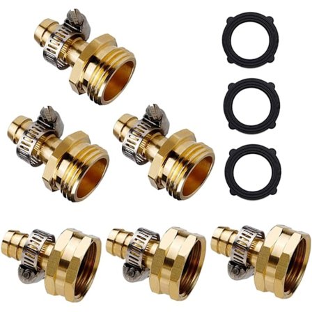 Fleksibelt Hageslange Reparasjonssett 3 stk Slange Hurtigkobling Lekkasjesikker Vannslangeadapter for Slangetrommel