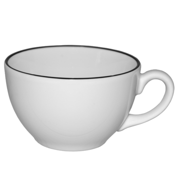 Kaffekopp Blocho Nana Vit med svart rand 25cl