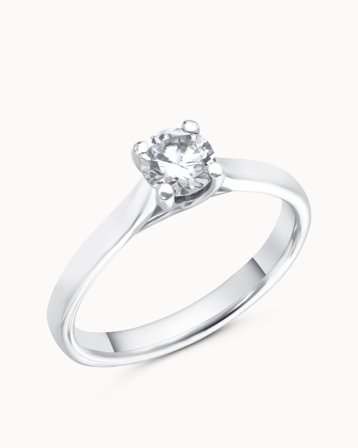 Solitairering Agnes 18K Hvidguld Naturlig Diamant 0.50 Carat - Forlovelsesringe & Vielsesringe hos Vanbruun