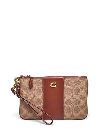 Small Wristlet Bags Clutches Beige Coach*Betinget Tilbud
