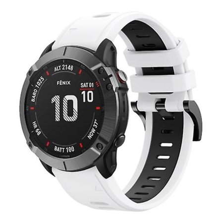 För Garmin Fenix ​​6x Pro 26mm Tvåfärgad Sports Watch