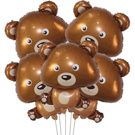 Brun Bjørn Balloner Dyr Balloner Bjørn Folieballoner til Bjørn-Tema Fest Fødselsdagsfest Forsyninger Dekorationer Balloner Festsæt, 10 stk.