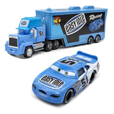 100% Uusi, Disney Pixar Cars Chick Hicks King Mack Hauler & Autosetti Kuorma-auton Mallilelut Irtotavarana
