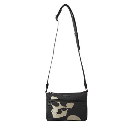 Alexander McQueen Skull Print Phone Tas , Zwart , Heren , Maat: ONE Size Schoudertassen