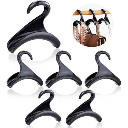 6 stk veske kleshenger kroker skap, veske oppbevaring veske kroker, veskestativ arrangør for å henge tote vesker ryggsekker vesker crossovers skjerf 