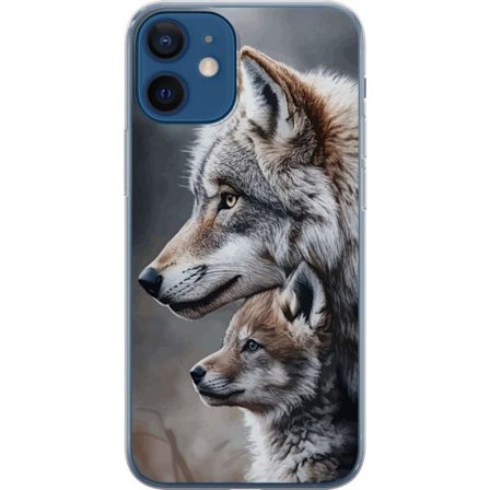 Kompatibelt Mobilskal till Apple Apple iPhone 12 mini Vargar Vilda Wolf Djur Mystik
