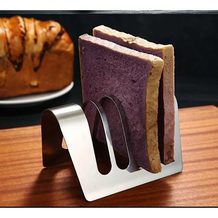 Toast Stativ Brødholder 4 Skive Slots Brød Stativ Acier,ZQKLA