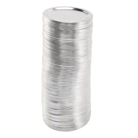 100 stk vanlige munn 70 mm syltetøyglasslokk, gjenbrukbare lekkasjesikre splittede sølvlokk