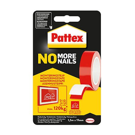 PATTEX MONTERINGSTAPE 19MMX1,5M
