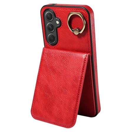 Kortholder Anti-fald Skal PU Læder+TPU Skal Etui Til Samsung Galaxy A54 5g Red