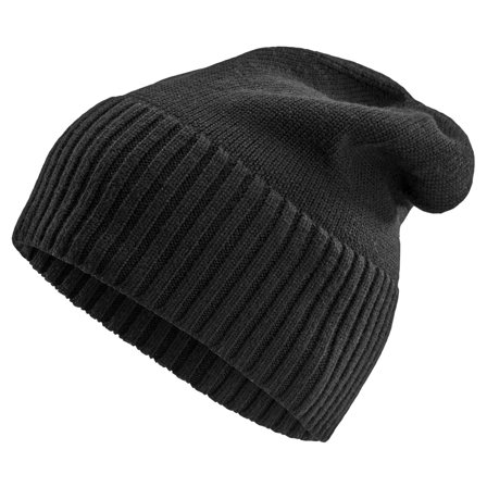 Czarna czapka z wełny merynosa Kaleb Kane dla mężczyzn - Czapki typu beanie