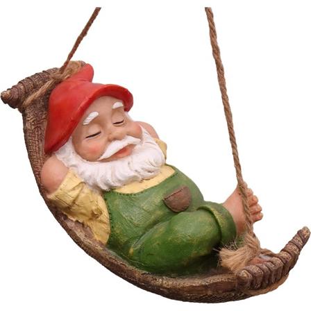 Hængende Havepynt til Udendørs Trædekoration, Sovende Gnome