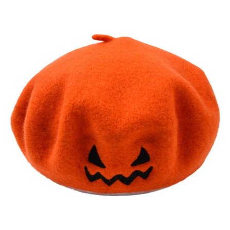 Halloween Pumpkin Beret Cap French Hats ORANSJE