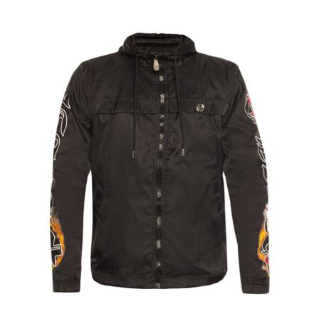Philipp Plein Jakke with logo Sort, Herre