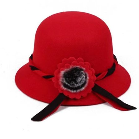 Fedoras Hatt Kuppel Hatt RØD