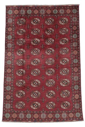 Kazak Fine Teppe Håndknyttet 194X291 Mørk Rød/Svart Afghanistan
