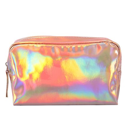 PU Laser kosmetisk väska Makeup påse GULD