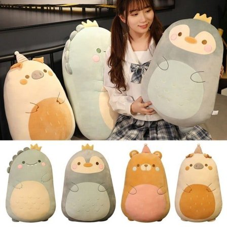 45cm Squishmallow Kudde Docka Kawaii Djur Fet Dinosaurie Kudde Plysch 1