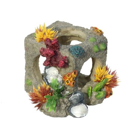 Cube Habitat Akvarie Dekor Storlek 11*11*10cm