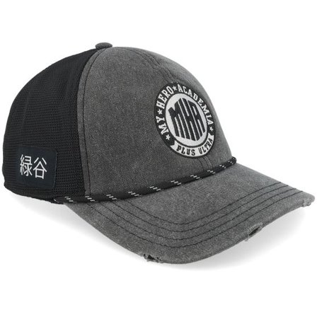 Capslab - Svart trucker Keps - My Hero Academia Plus Ultra Black/Grey Trucker @ Hatstore