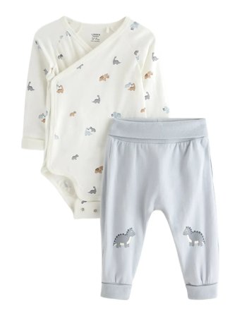 Lindex Set 2 Pcs Wrap Body Trousers - Cream - 62