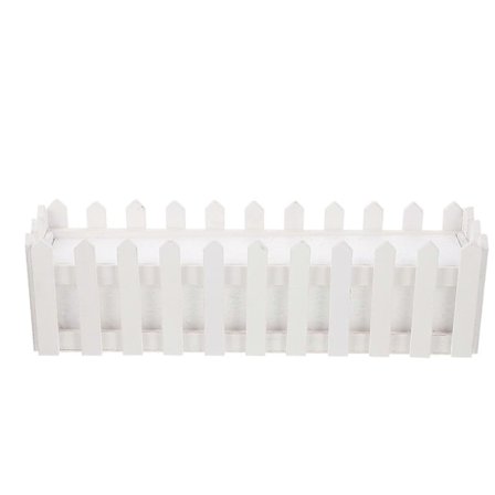 1 stk. Tre Kunstig Blomsterpotte Gjerde Plantekurv Beholder Plantekasse Hagedekorasjon