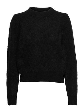 Brooky Knit Puff O-Neck Black Second Female