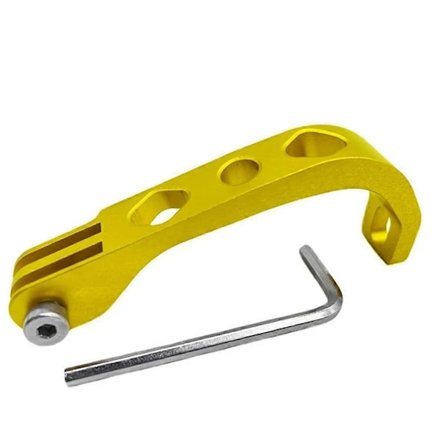 CNC-frest aluminiumslegering lommelyktfeste for kameraholder, passer Cateye sammenleggbar sykkel, gull