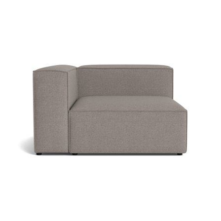Lissabon chaiselong, venstrevendt - Danubio Lysegrå - 130x130x72 - Sofa, chaiselong - Kvalitetsstof & Krydsfiner Ramme - Holdbar Modulsofa