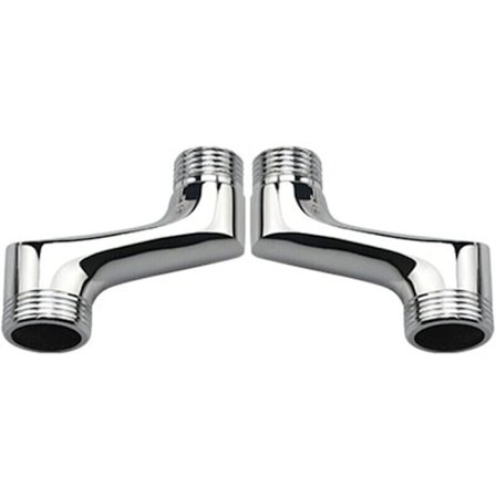 2-delad Bänkskiva Vinkel Duschanslutning, Mässing Vinkelreducerare, Justerbar Vridarm, Väggmonterad Bänkskiva Vinkelanslutning, 1/2 3/4 Offset 