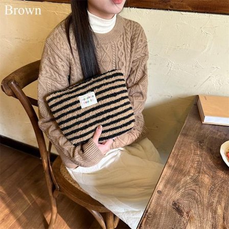 Kosmetisk taske Lynlås Makeup Taske BRUN