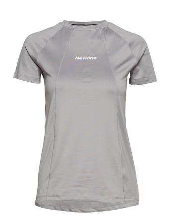 Black Tech Tee T-shirt Top Grå Newline
