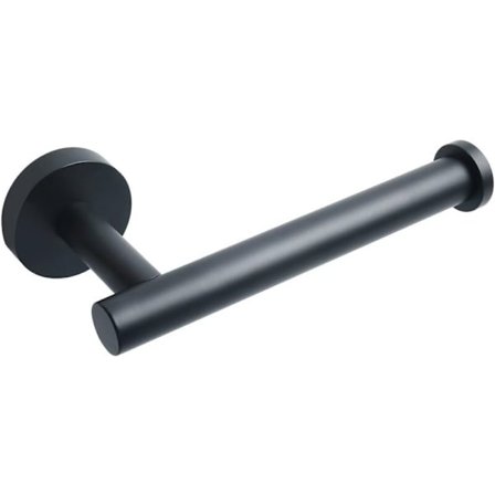 304 Rustfritt Stål Matt Toalettpapirholder, Toalettrulldispenser HAS Halvåpen - Svart