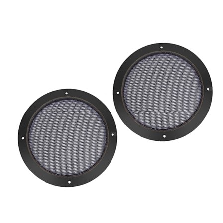 2PCS/ Set Svart 2'' 3'' 4'' 5'' 6,8'' 8'' Bilstereo Subwoofer Cover Circle Grill Mesh -hölje