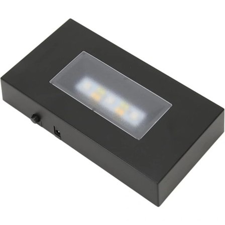 LED-lysbase, rektangulær USB flerfarget lysdisplaybase for krystallstatuer, smykker (svart)