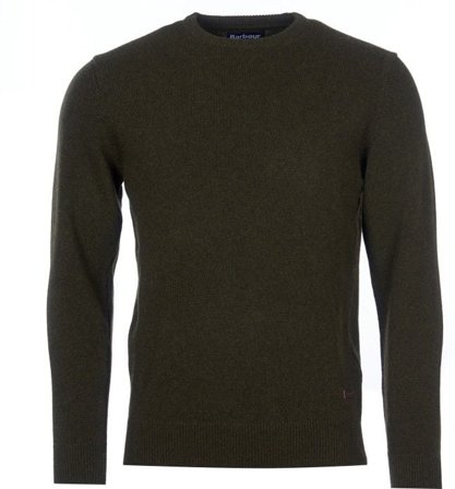 Barbour M's Patch Crew Neck Seaweed