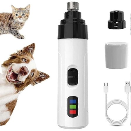 Heusom Stille Neglefil - USB Genopladelig med 3 Porte & Dobbelt Hastighed