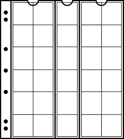 NUMIS møntlommer - Til 25 mm ø - Pakke med 5 stk.