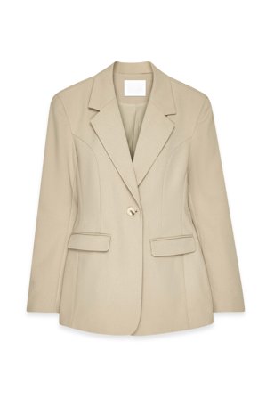 NA-KD - Figursydd blazer i twill - Figursydd blazer - Beige - EU 44