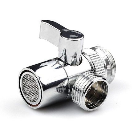 3-vejs bruseromskifter Omlægger Legering Manifold Hane - Universal Ventil til Køkken eller Badeværelse Hane Udskiftningsdel M22 x M24Lilaris