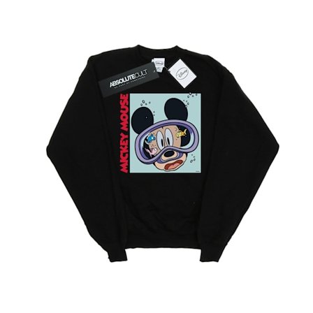 Disney Dam/Kvinnor Musse Pigg Under Vatten Sweatshirt S Svart